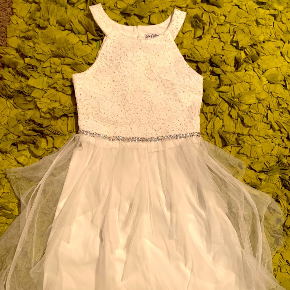 Girls Sparkle with Sheer Dress